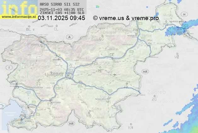 Radarska karta padavin