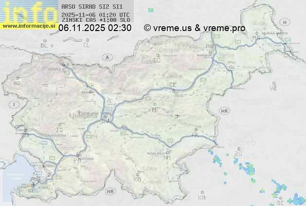 Radarska karta padavin