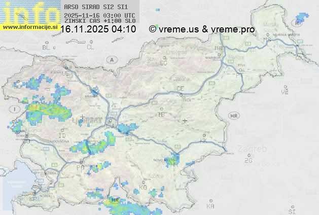 Radarska karta padavin