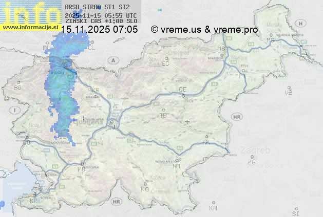 Radarska karta padavin