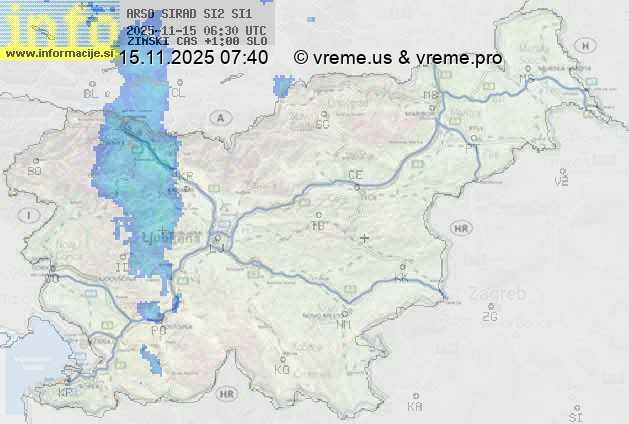 Radarska karta padavin