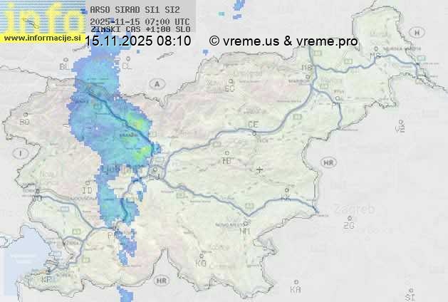 Radarska karta padavin