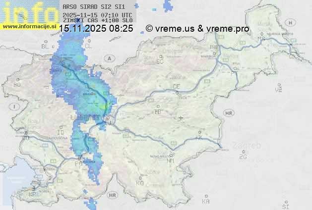 Radarska karta padavin