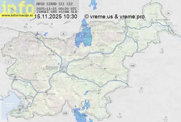 Radarska karta padavin