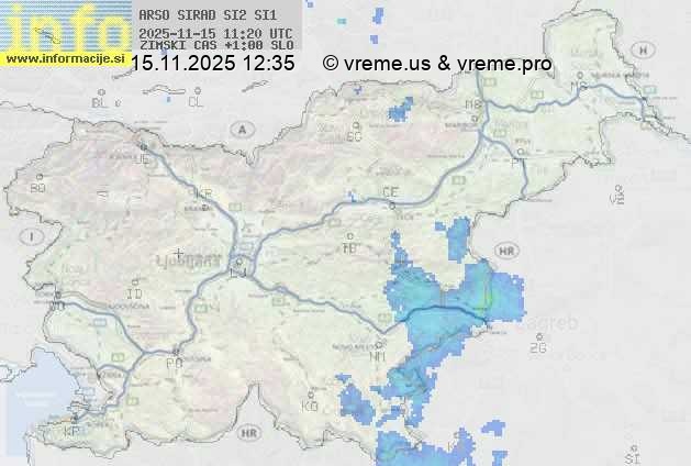 Radarska karta padavin
