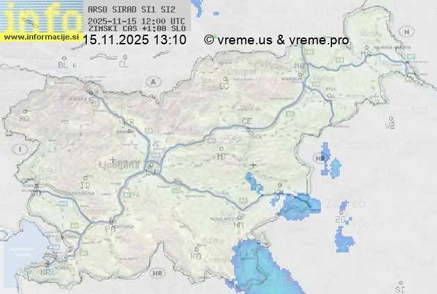 Radarska karta padavin