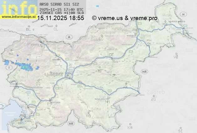 Radarska karta padavin