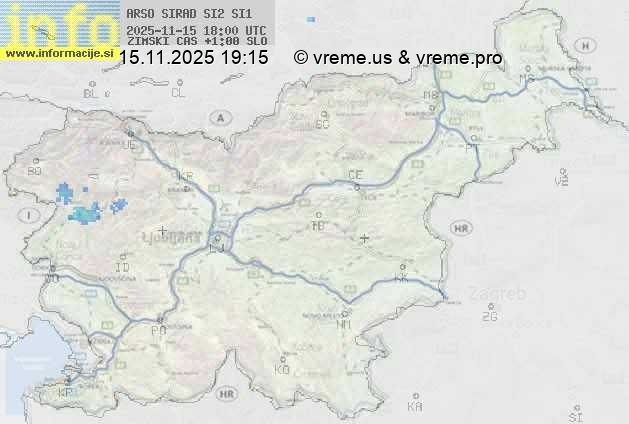 Radarska karta padavin