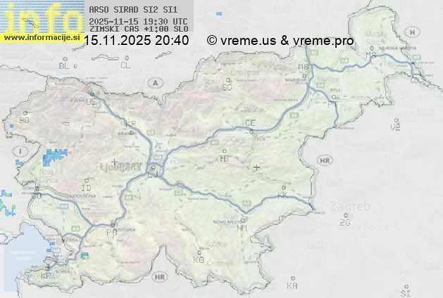 Radarska karta padavin