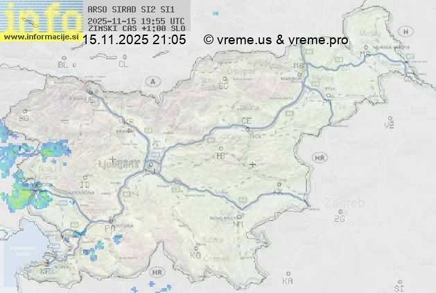 Radarska karta padavin