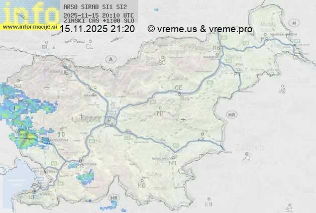 Radarska karta padavin