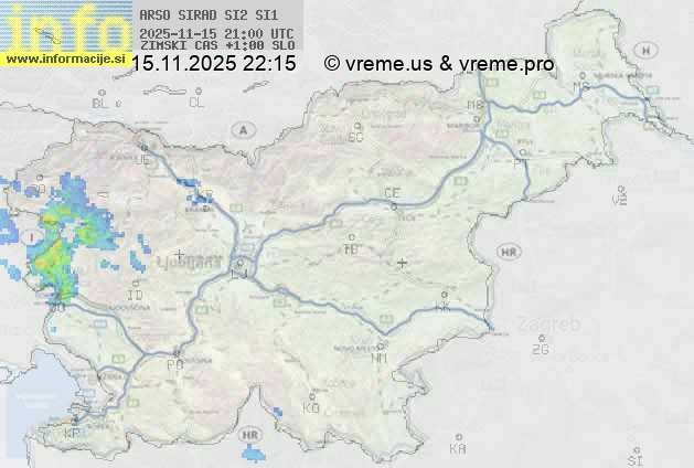 Radarska karta padavin