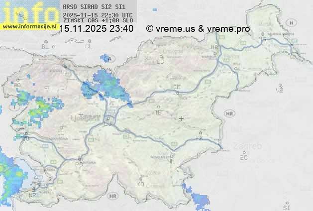 Radarska karta padavin