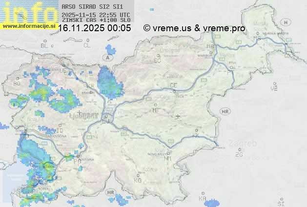 Radarska karta padavin