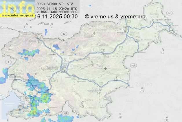 Radarska karta padavin