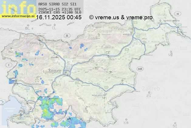 Radarska karta padavin