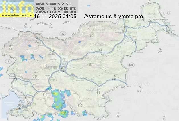 Radarska karta padavin