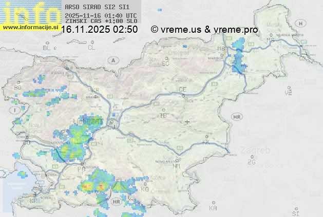 Radarska karta padavin