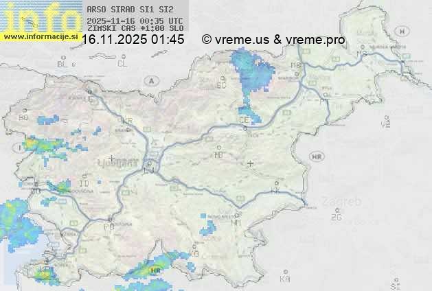 Radarska karta padavin