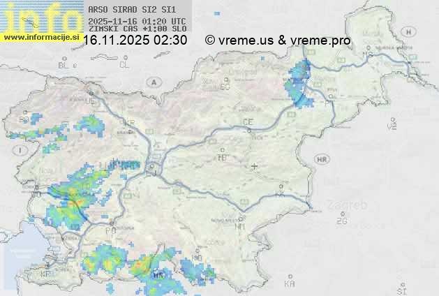 Radarska karta padavin