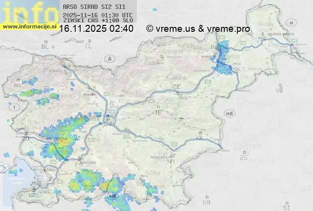 Radarska karta padavin