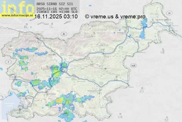 Radarska karta padavin