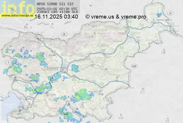 Radarska karta padavin