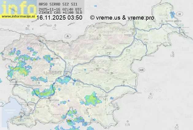Radarska karta padavin