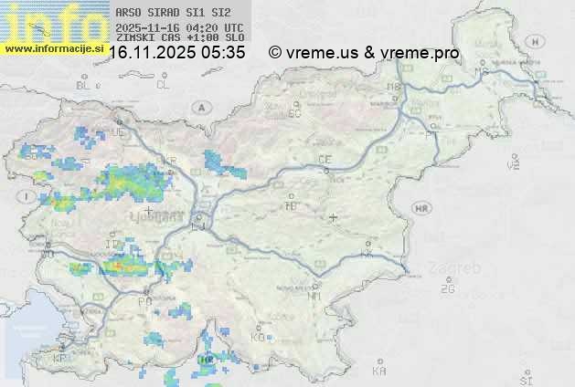 Radarska karta padavin