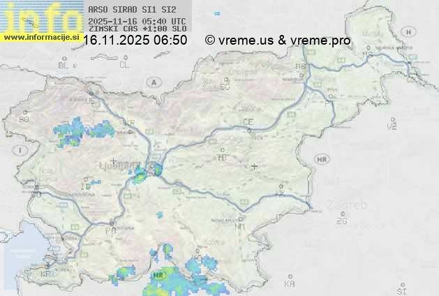 Radarska karta padavin