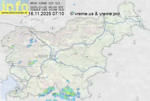 Radarska karta padavin