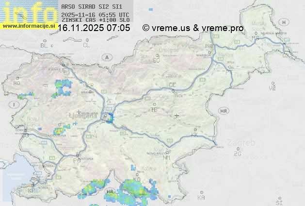 Radarska karta padavin