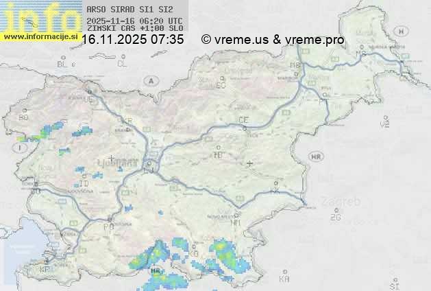 Radarska karta padavin