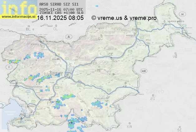 Radarska karta padavin