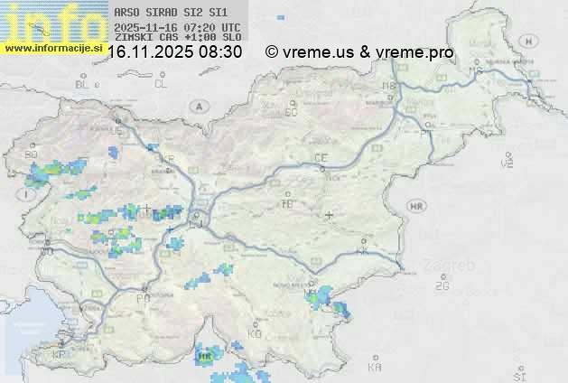 Radarska karta padavin