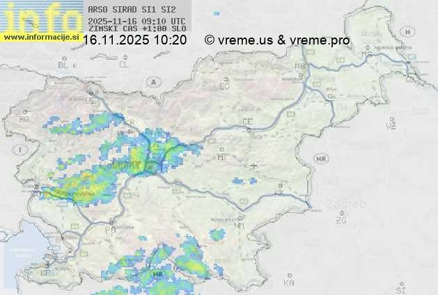 Radarska karta padavin