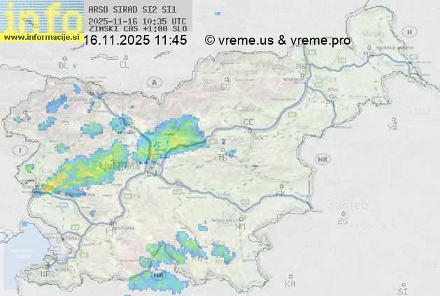 Radarska karta padavin