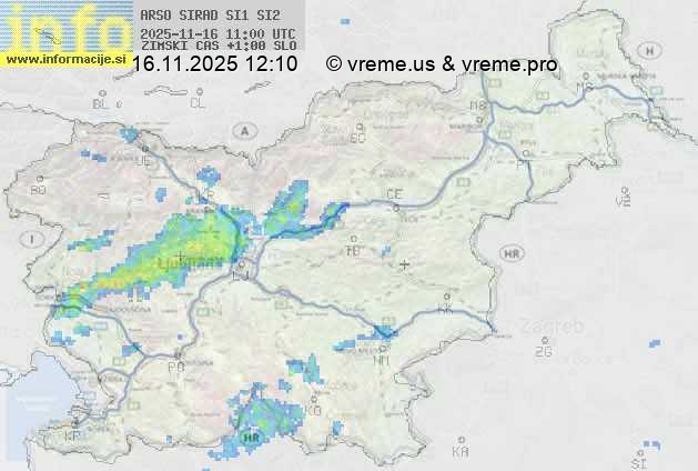 Radarska karta padavin
