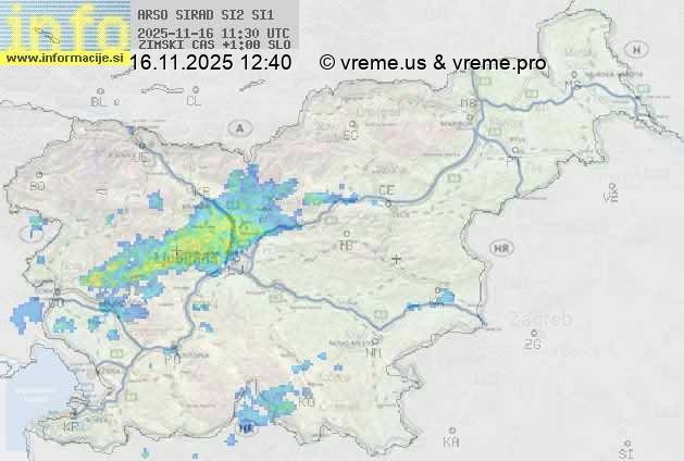 Radarska karta padavin