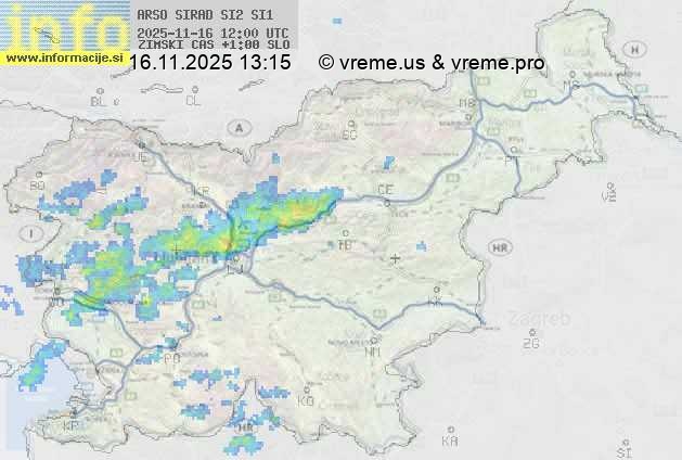 Radarska karta padavin