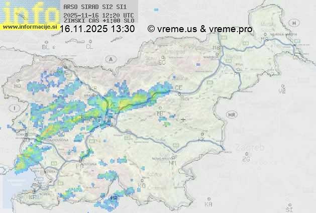 Radarska karta padavin