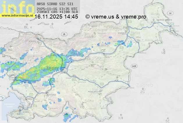 Radarska karta padavin