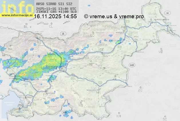 Radarska karta padavin