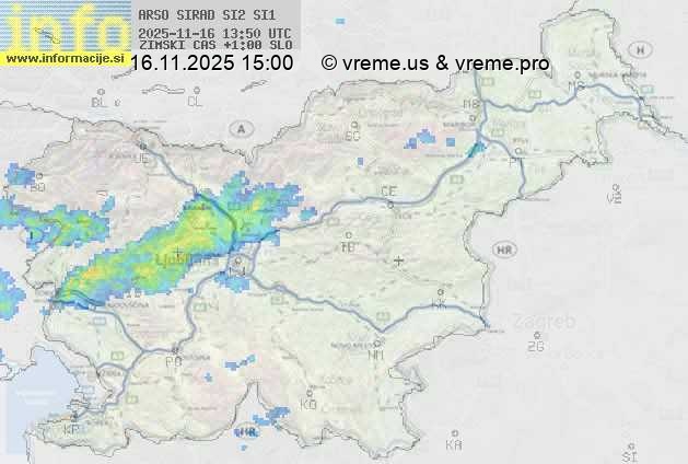Radarska karta padavin