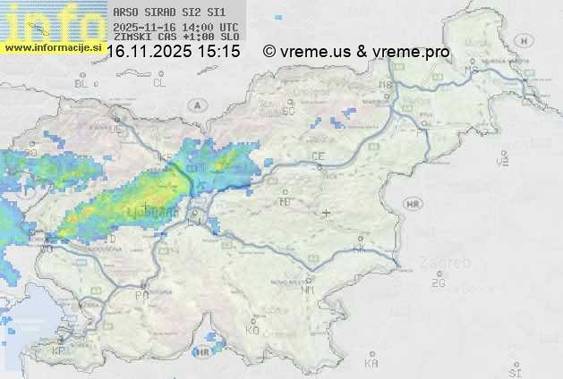Radarska karta padavin