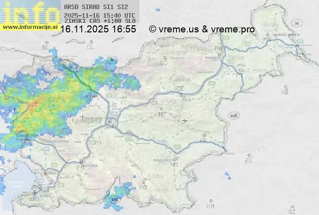 Radarska karta padavin