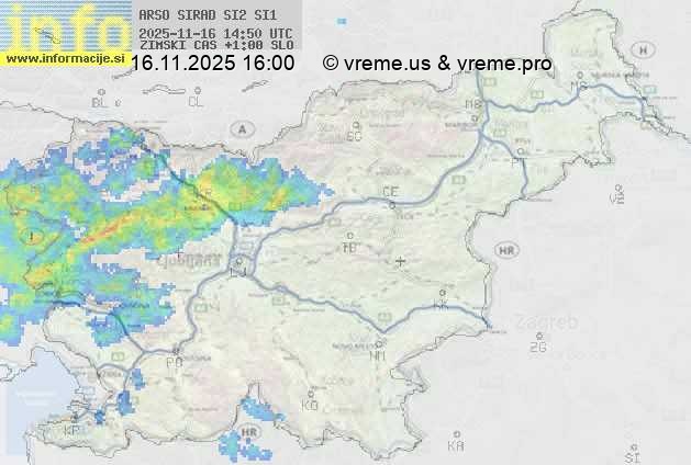 Radarska karta padavin