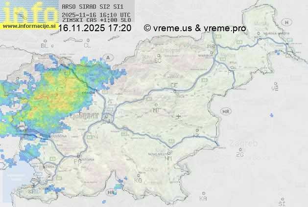 Radarska karta padavin