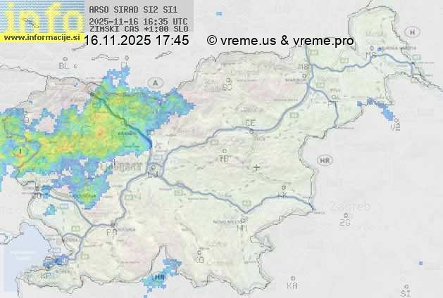 Radarska karta padavin