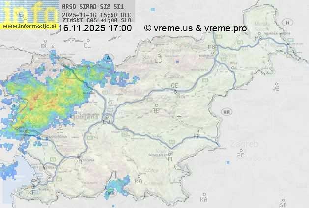 Radarska karta padavin